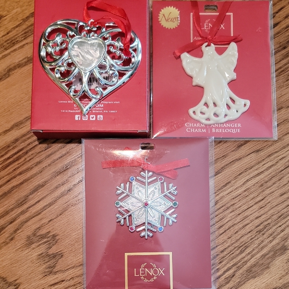 Set Of 3 Lenox Ornaments In Original‎ Packaging